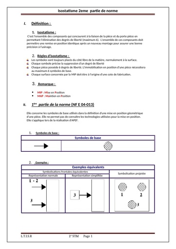 Isostatisme 2eme partie de norme by Tehua