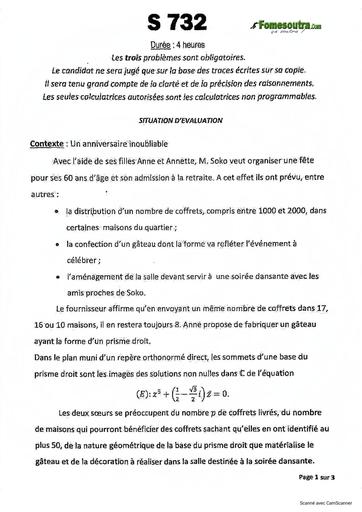 SUJET BAC 2024 MATHS SERIE C session Normale BENIN by Tehua