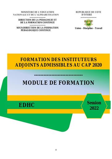 Cafop MODULE EDHC Formation IA 2022 by Tehua