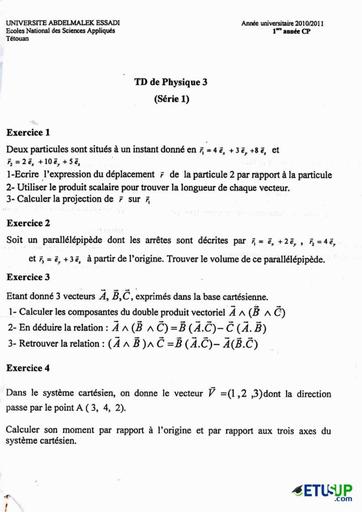 Travaux Diriges corriges 4 de Mecanique by TEHUA