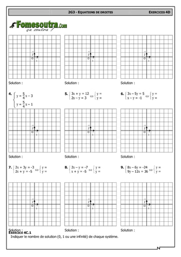 Equations de droites 4 - Maths 2nd F2