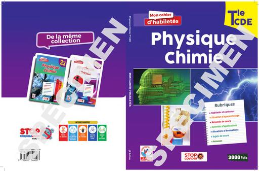 Mon cahier d'habileté Physique Chimie Tle C et D 2021 SPECIMEN by Tehua