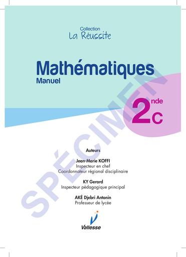 MATHS 2nde C Manuel SPECIMEN collection la reussite edition vallesse by Tehua