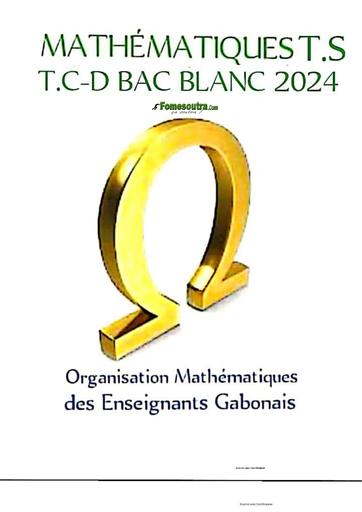 Bac Blanc 2024 serie C D maths Omega by Tehua