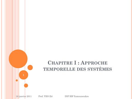 Chap 1   Approche temporelle des systèmes