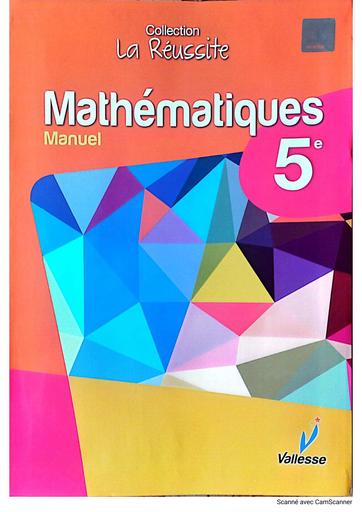 Collection la Réussite Manuel Maths 5ieme édition Vallesse by Tehua