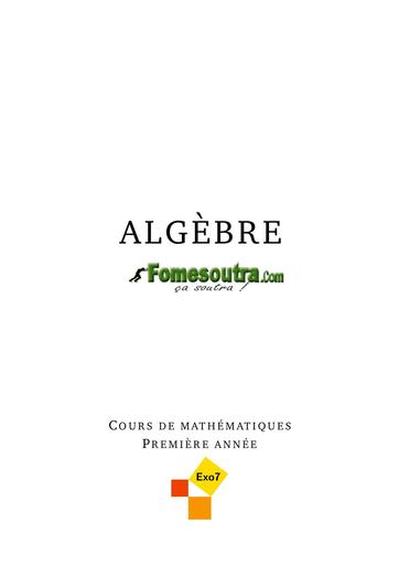 Maths Sup Exo7 livre algebre L1 by Tehua