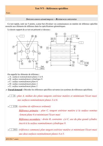 References spécifiées Corrigé by Tehua