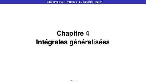 Sup Diapo Analyse 2 integrales généralisées by Tehua