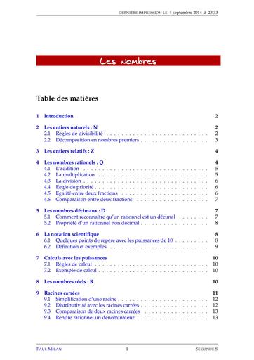 Cours Maths les nombres by Tehua