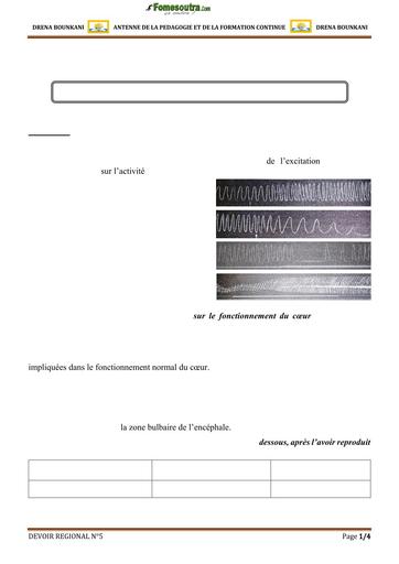 SUJET SVT Tle D BACCALAURÉAT BLANC RÉGIONAL FEVRIER 2023 DREN BOUNKANI by TEHUA