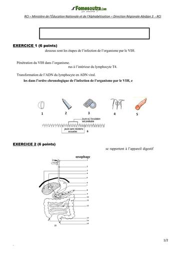 SUJET SVT 3ieme BEPC BLANC RÉGIONAL MARS 2024 DREN ABIDJAN 3 by TEHUA