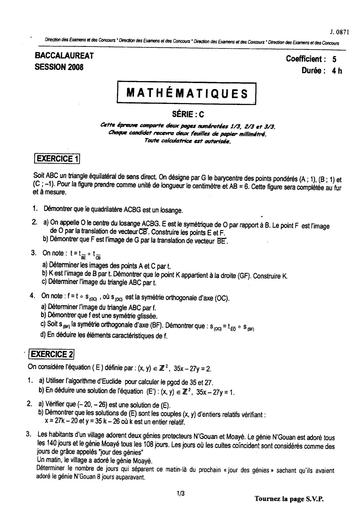 Bac c math 2008