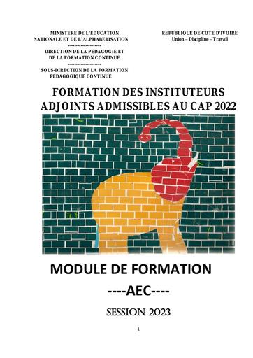 Cafop MODULE AEC FORMATION IA 2023 by Tehua